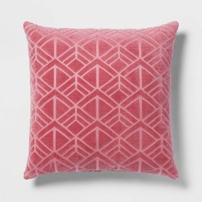 Euro Carved Velvet Jacquard Decorative Throw Pillow - Threshold™ | Target