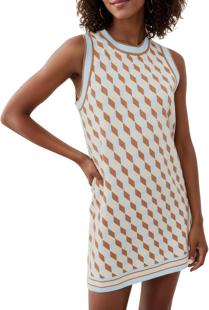 Kedera Womens Sleeveless Sweater Dress 2025 Crewneck Knitted Business Casual Winter Dress Old Mon... | Amazon (US)