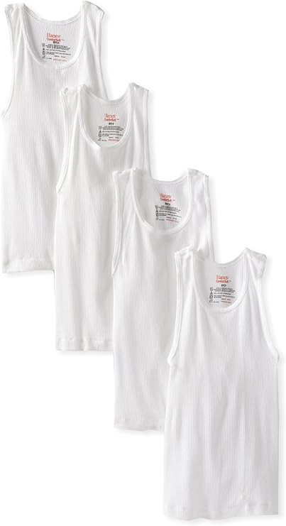 Hanes Big Boys' 4-Pack Platinum Tank Tops | Amazon (US)