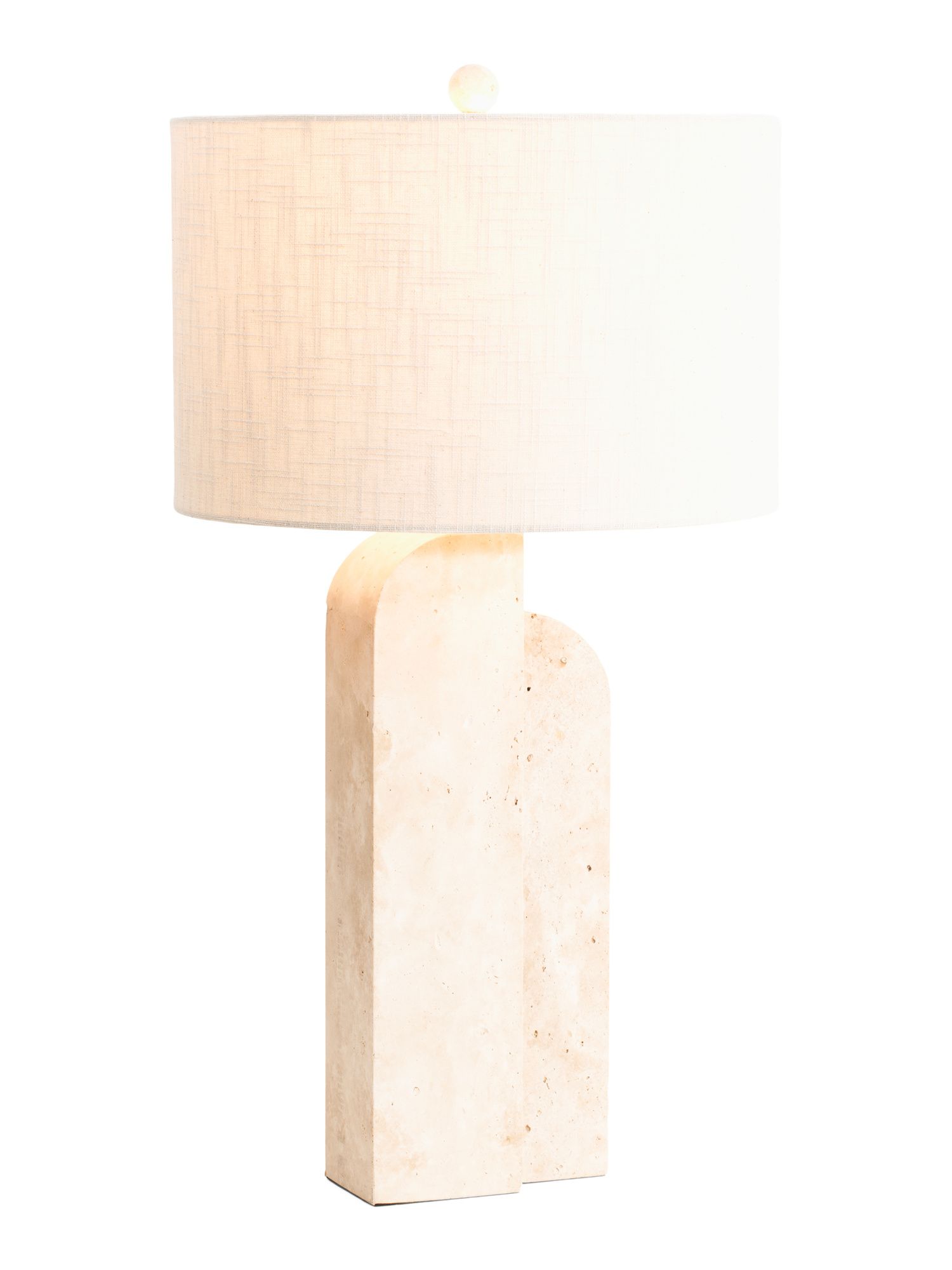 26in Corn Travertine Artpiece Table Lamp | TJ Maxx