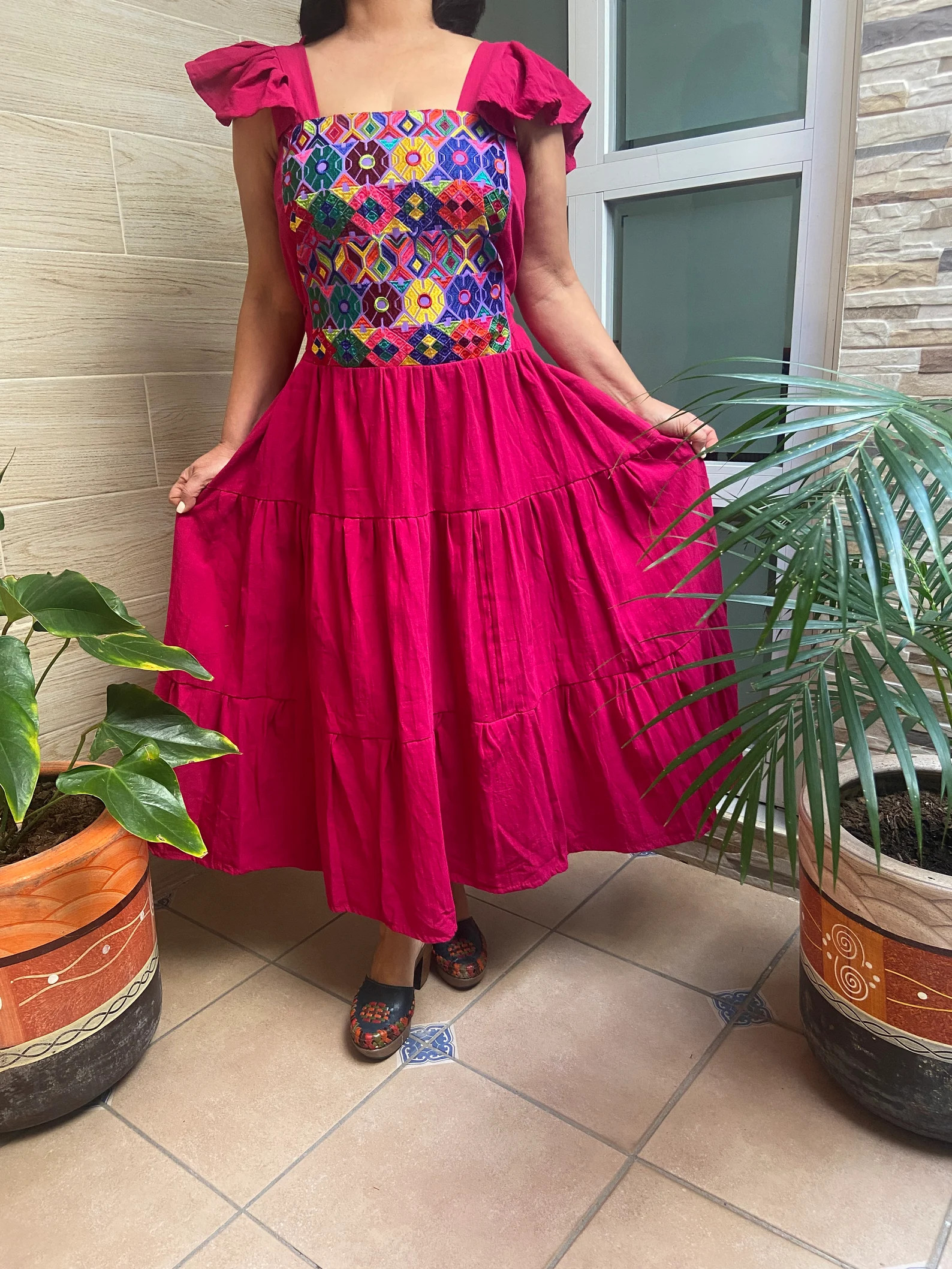 Mexican Long Dress Embroidered Dress Floral Dress Ethnic - Etsy | Etsy (US)