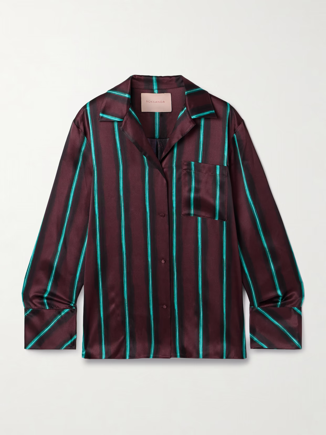 Roksanda - Delan Printed Silk-satin Shirt - Multi - UK 14 | NET-A-PORTER APAC