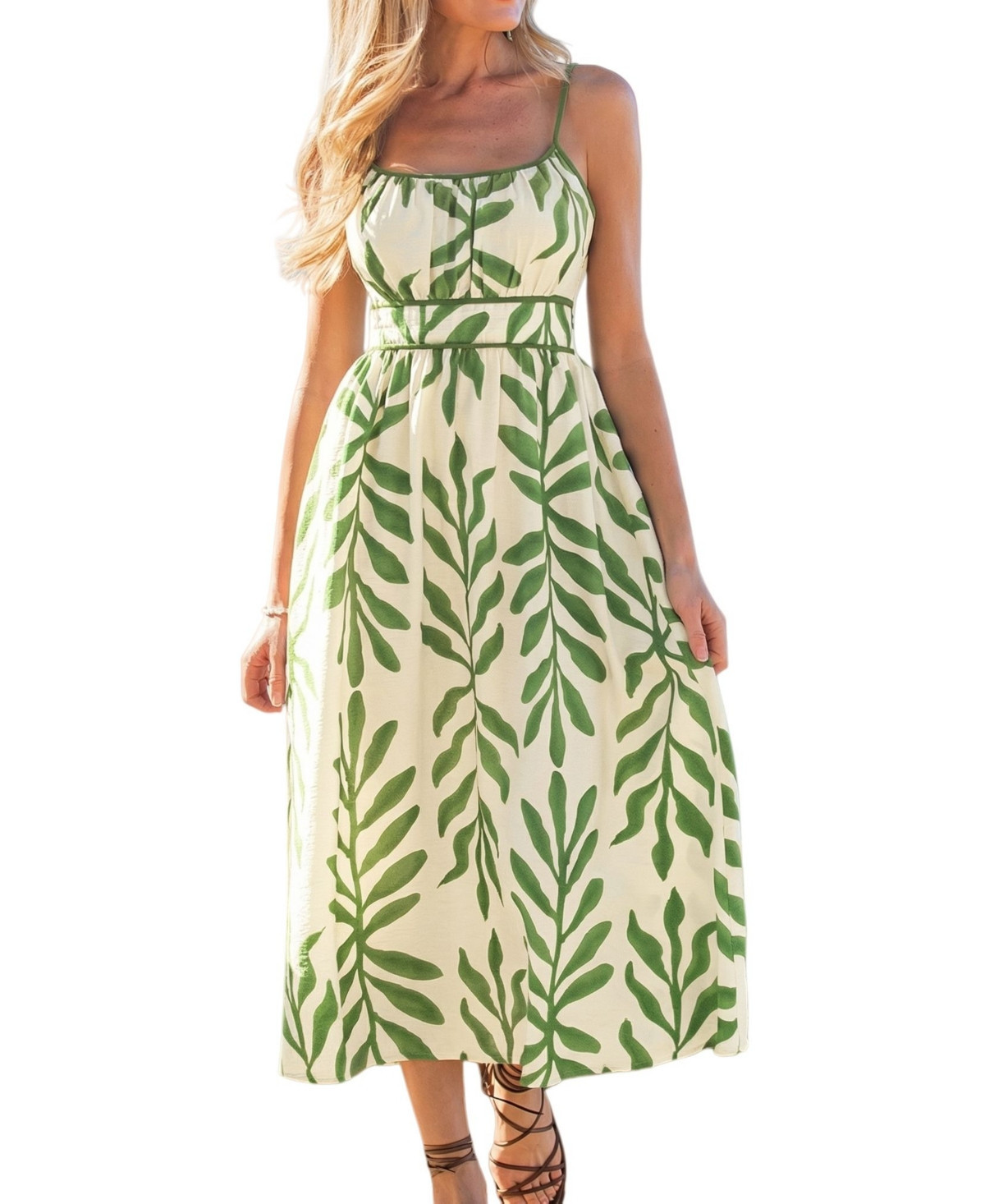 Cupshe Women's Soft Sunshine Tropical Midi Beach Dress - White | Macy's