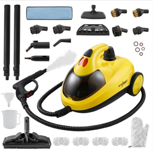 STEAMBOT Steam Cleaner with 28-in-1 powerful, deep cleaning for home, floor, car, tiles, grout, oven,grove,range, wall and window in kitchen, living room,bathroom, high temperature steam cleaning | Amazon (US)
