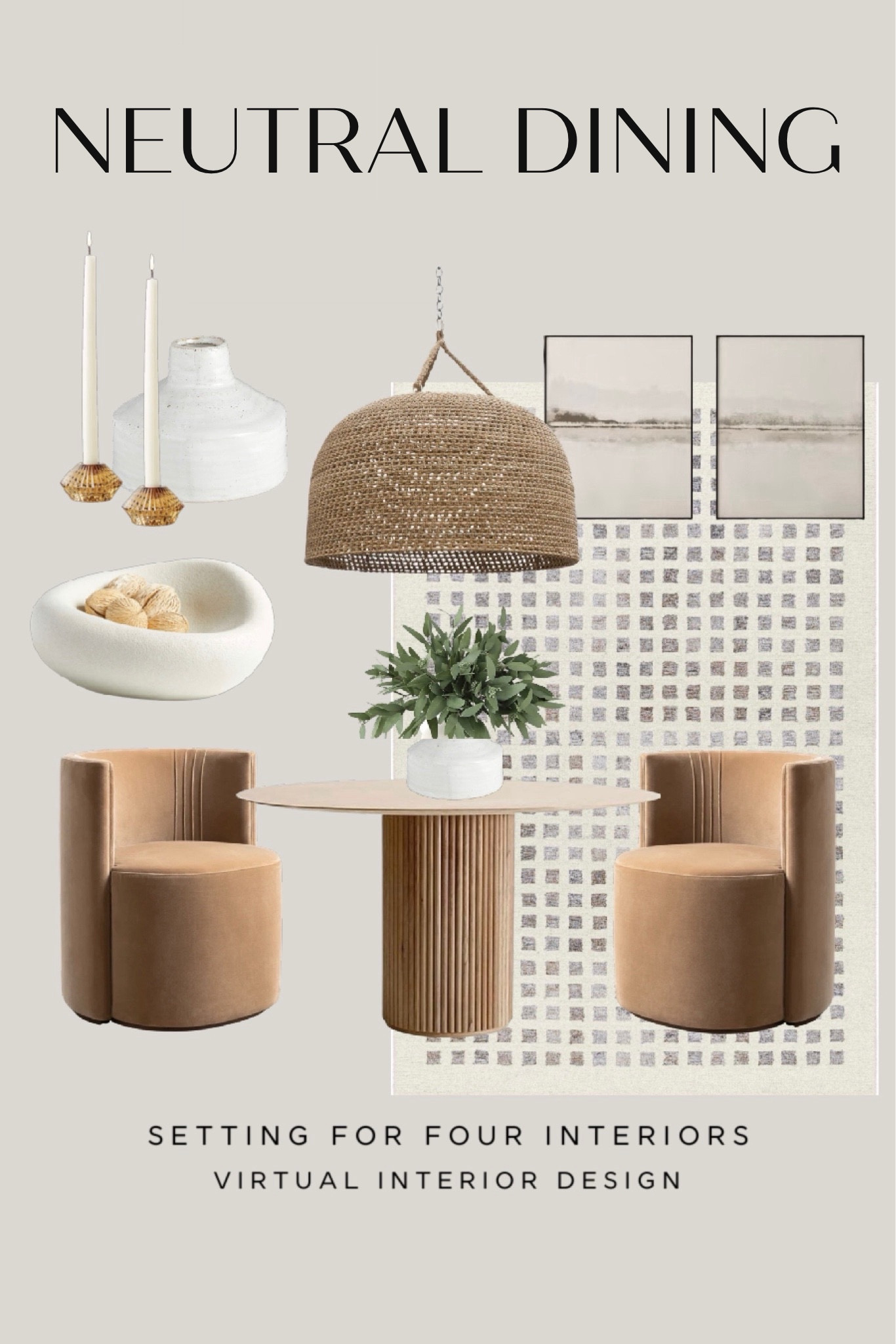 Neutral dining furniture and decor
Natural, earthy, organic modern, transitional, farmhouse, dining table, fluted, dining chairs, wall art, woven pendant, Loloi rug, candle holders, bowl, McGee, Amazon home, Amazon finds, founditonamazon, vase, stems

#LTKsalealert #LTKhome #LTKfindsunder100