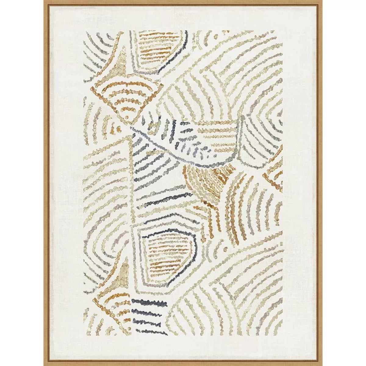 22" x 30" Dreamy Geo II by Aimee Wilson Framed Canvas Wall Art Light Brown - Amanti Art | Target
