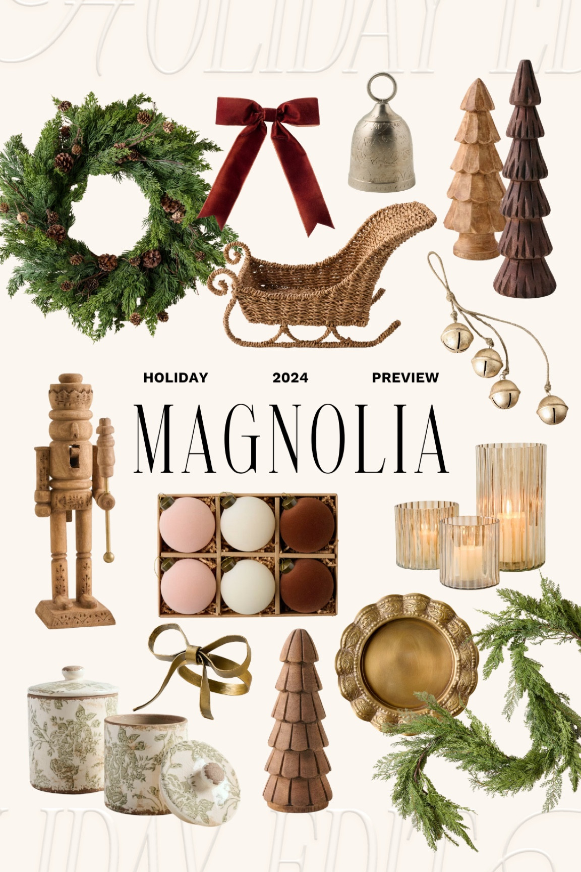 Holiday Decor Preview ✨ Holiday ‘24 from Magnolia that is likely to sell out! 

Holiday 2024 decor, vintage holiday decor, organic holiday decor, holiday garland, holiday wreath, Christmas ornaments, velvet ornaments, flocked ornaments, Christmas decor

#LTKSeasonal #LTKHome