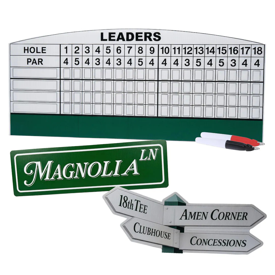 Masters Golf Party Decoration Sign 3 Pack - Magnolia Lane, Amen Corner, Golf Leaderboard, Scorebo... | Etsy (US)