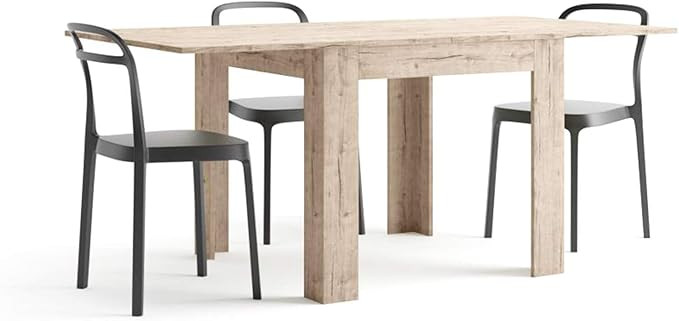 Mobili Fiver, Square extendable Dining Table, Eldorado, Oak, Made in Italy | Amazon (US)