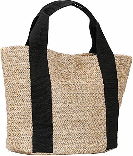 UESGSEIZO Girls Straw Hand Bag Handbag Made of Natural Straw for Holiday, Beach, Leisure Middle Capa | Amazon (US)