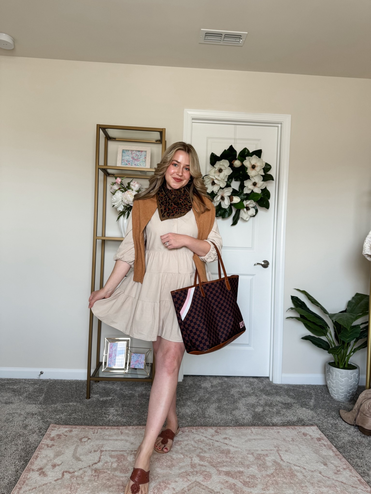 The perfect shirt dress for a neutral fall outfit. Love layering a sweater and scarf for a pop of color

#LTKShoeCrush #LTKFindsUnder100 #LTKSaleAlert