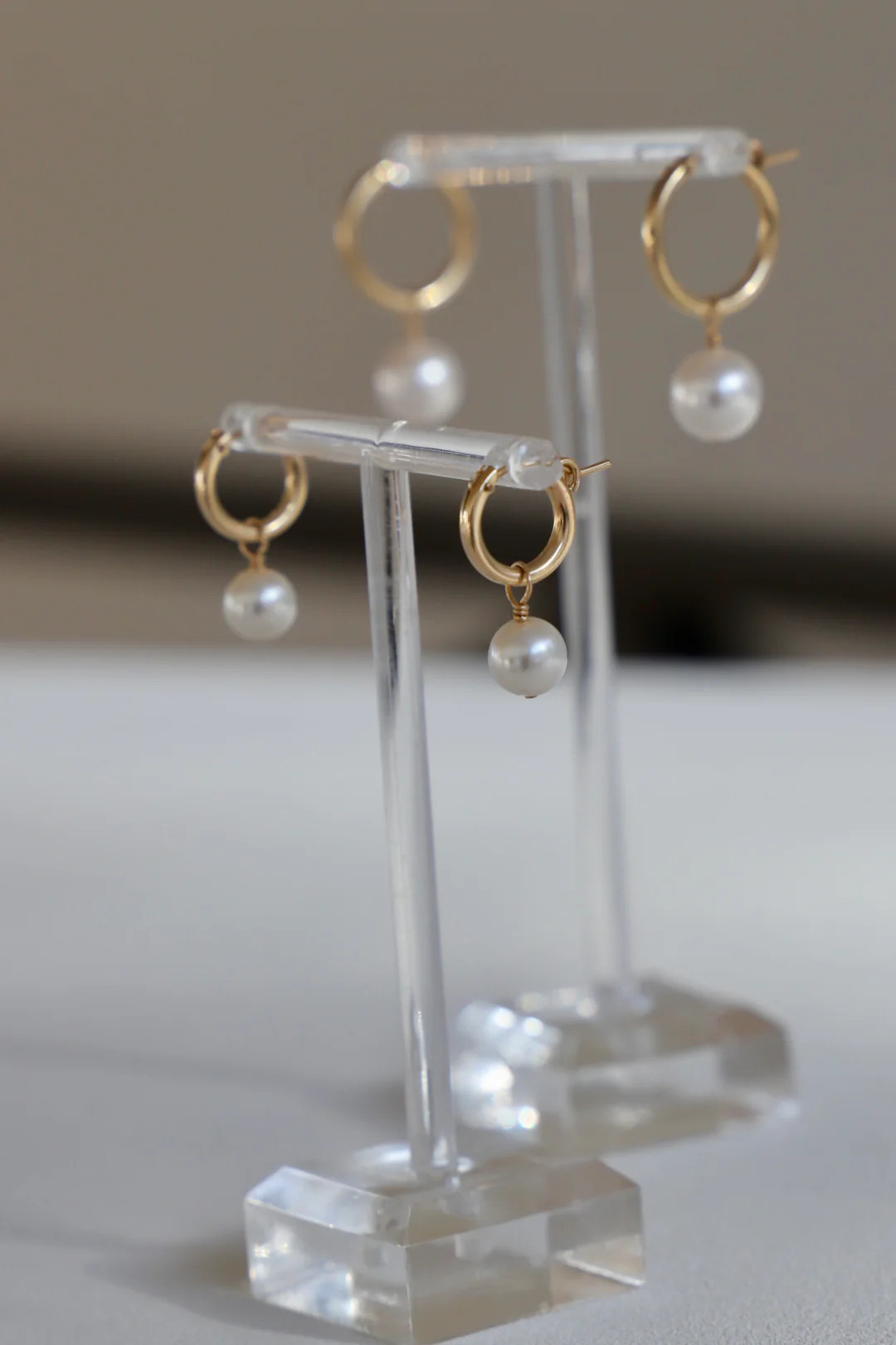 AUDREY PEARL HOOP EARRINGS | Katie Waltman Jewelry
