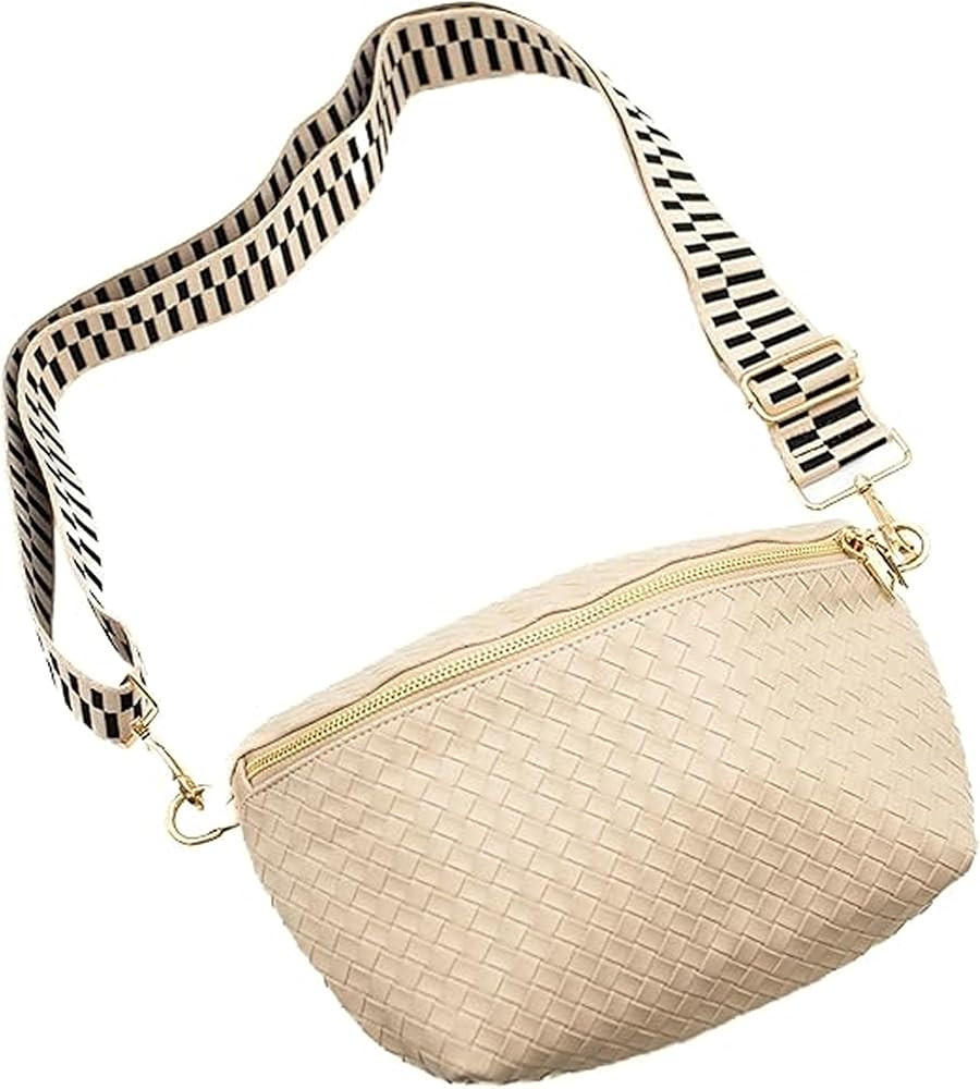 Modern+Chic Belt Bags for Women - Rory Oversized Crisscross Belt Bag for Women, Vegan Leather Cro... | Amazon (US)