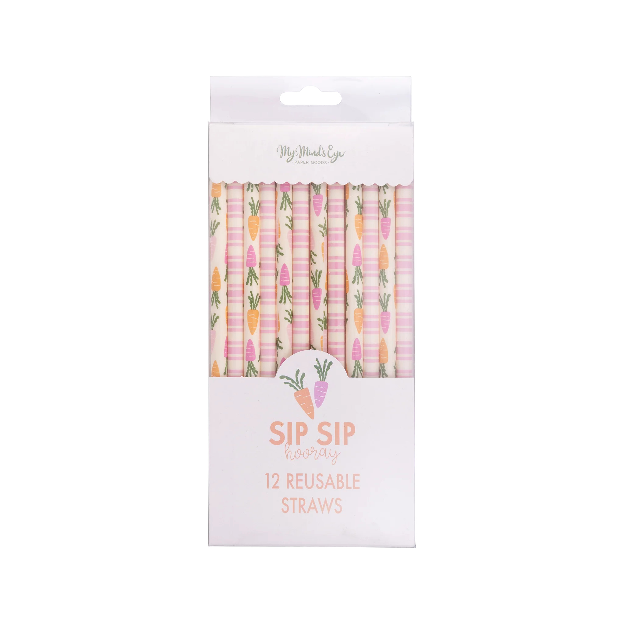 Carrots and Stripes Reusable Straws | My Mind's Eye