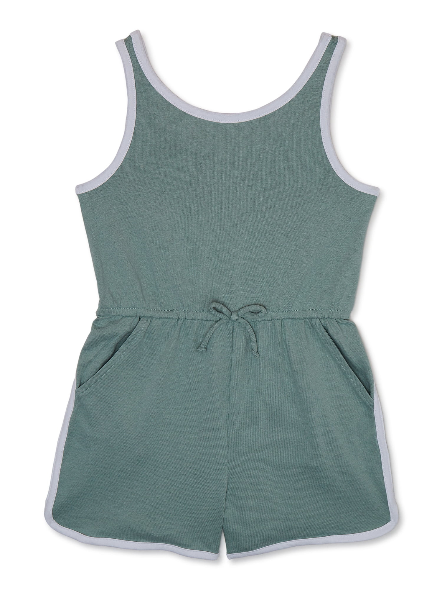Wonder Nation Girls Sleevless Dolphin Hem Romper, Sizes 4-18 & Plus | Walmart (US)