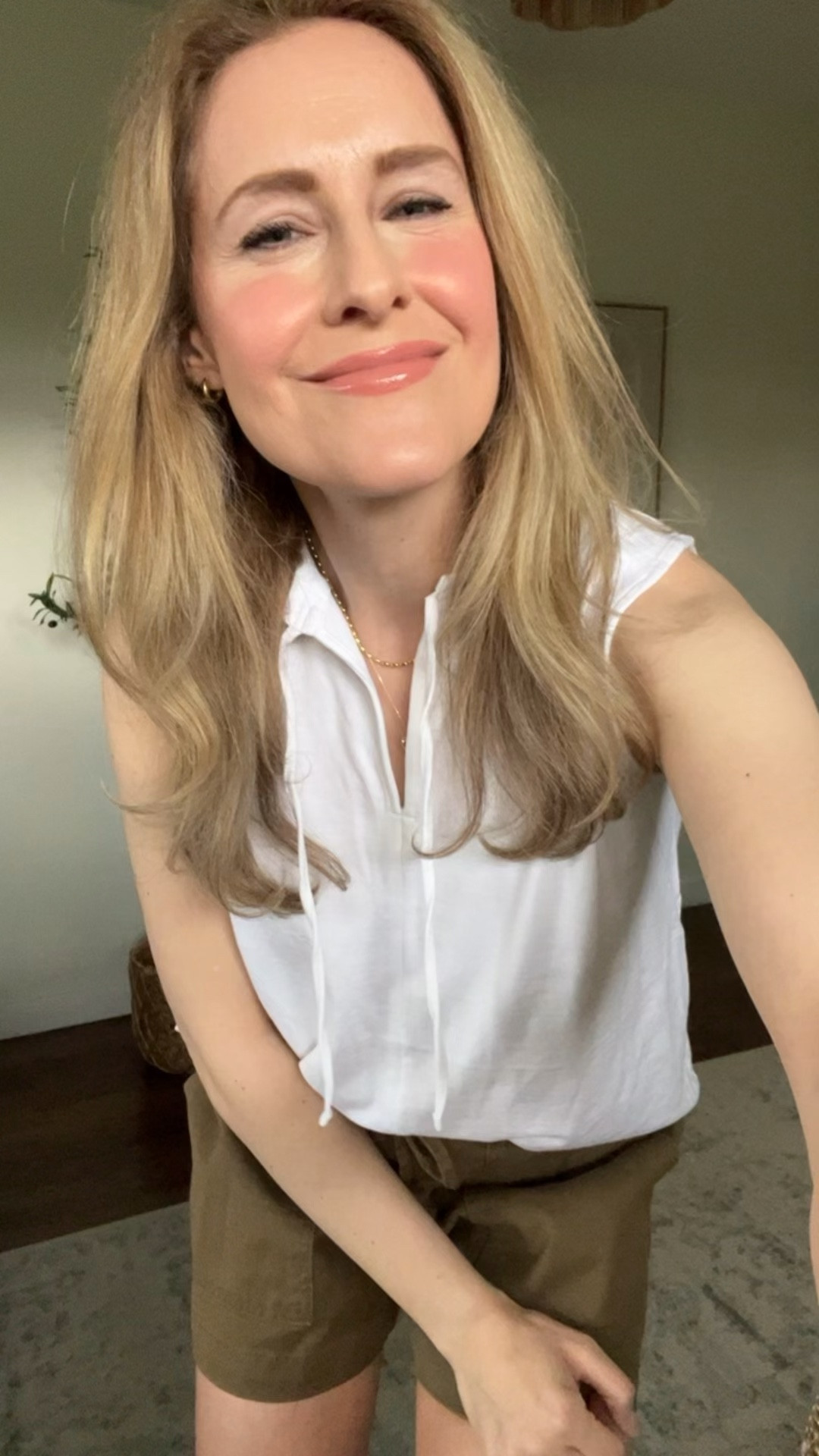 Grabbing this sleeveless top in all the colors! Great not-so-basic basic for summer. I’m in a small. #walmartfashion