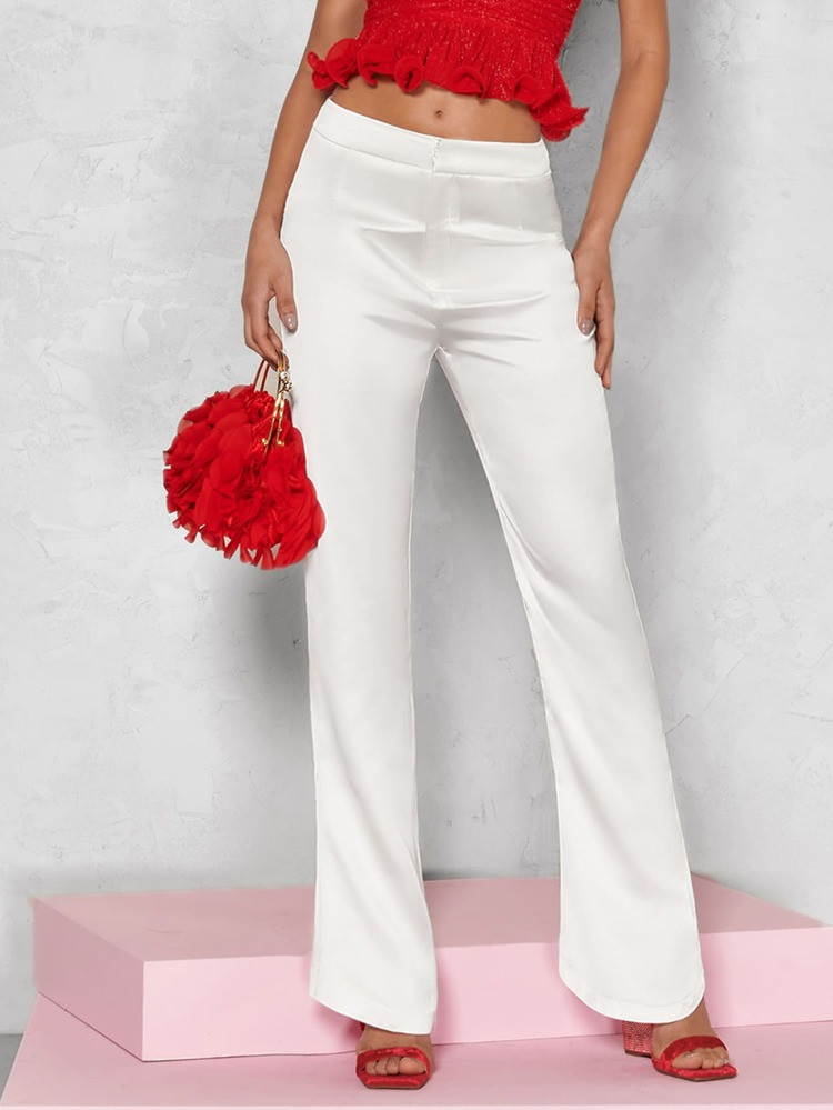 New
     
      SHEIN BAE Solid Flare Leg Pants | SHEIN