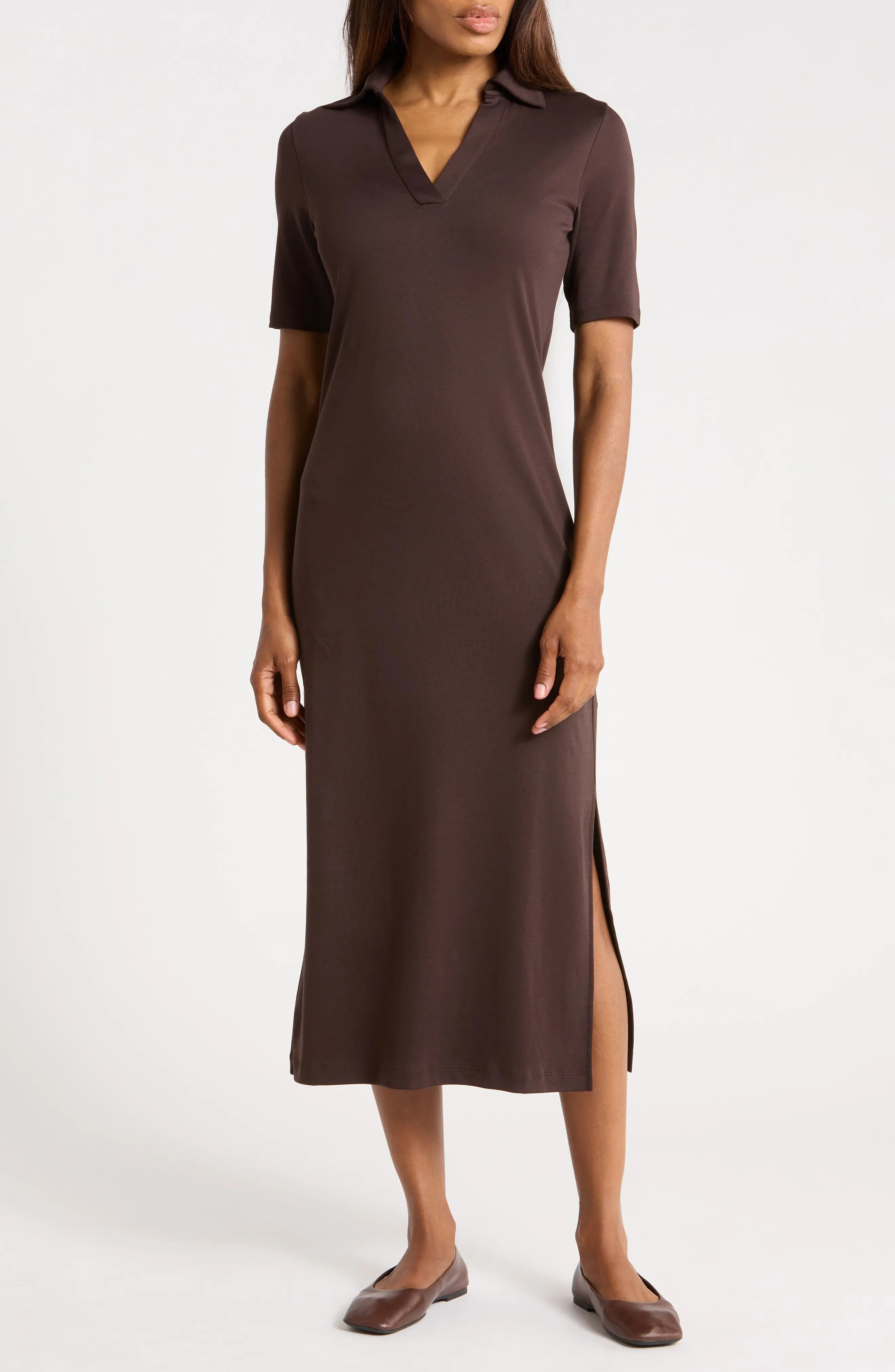 Short Sleeve Cotton Polo Dress (Women) | Nordstromrack | Nordstrom Rack