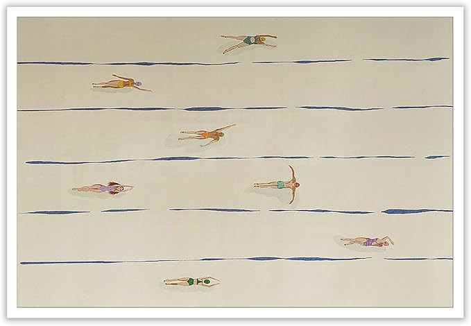 Trendy Summer Swimming Swimmer Minimalist Wall Art Funky Swim Sports Fitness Canvas Posters Swimm... | Amazon (US)