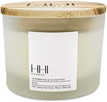 All-Natural Scented Soy Candle | Cedarwood and Eucalpyus | A Fresh Blend Cedarwood and Eucalpyus ... | Amazon (US)