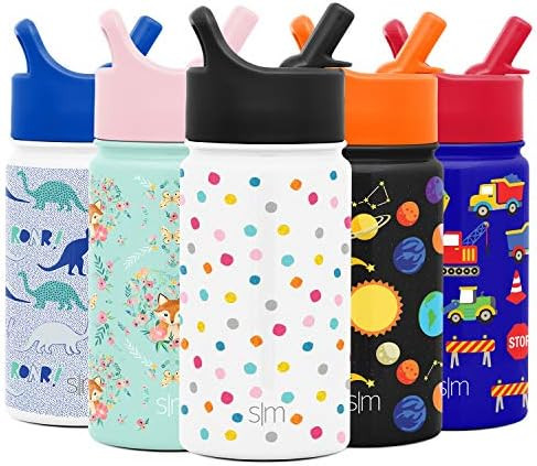Simple Modern 14oz Summit Kids Water Bottle Thermos with Straw Lid - Dishwasher Safe Vacuum Insul... | Amazon (US)