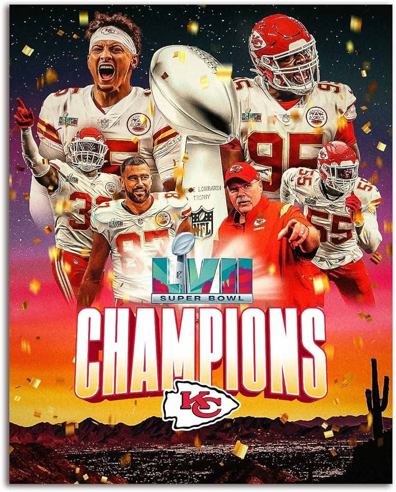 Sports Football Mahomes Poster 2023 Champions Poster Canvas Print Wall Art Home Interior Decor (A... | Amazon (US)