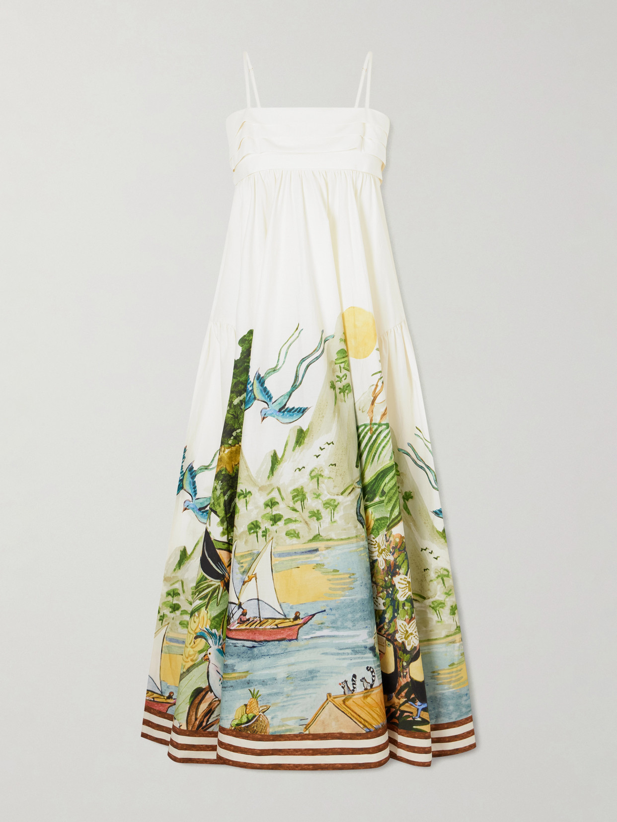 ALÉMAIS - Printed Organic Cotton Midi Dress - Multi | NET-A-PORTER (US)