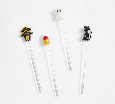 Halloween Icon Stir Sticks - Mixed Set of 4 | Pottery Barn (US)