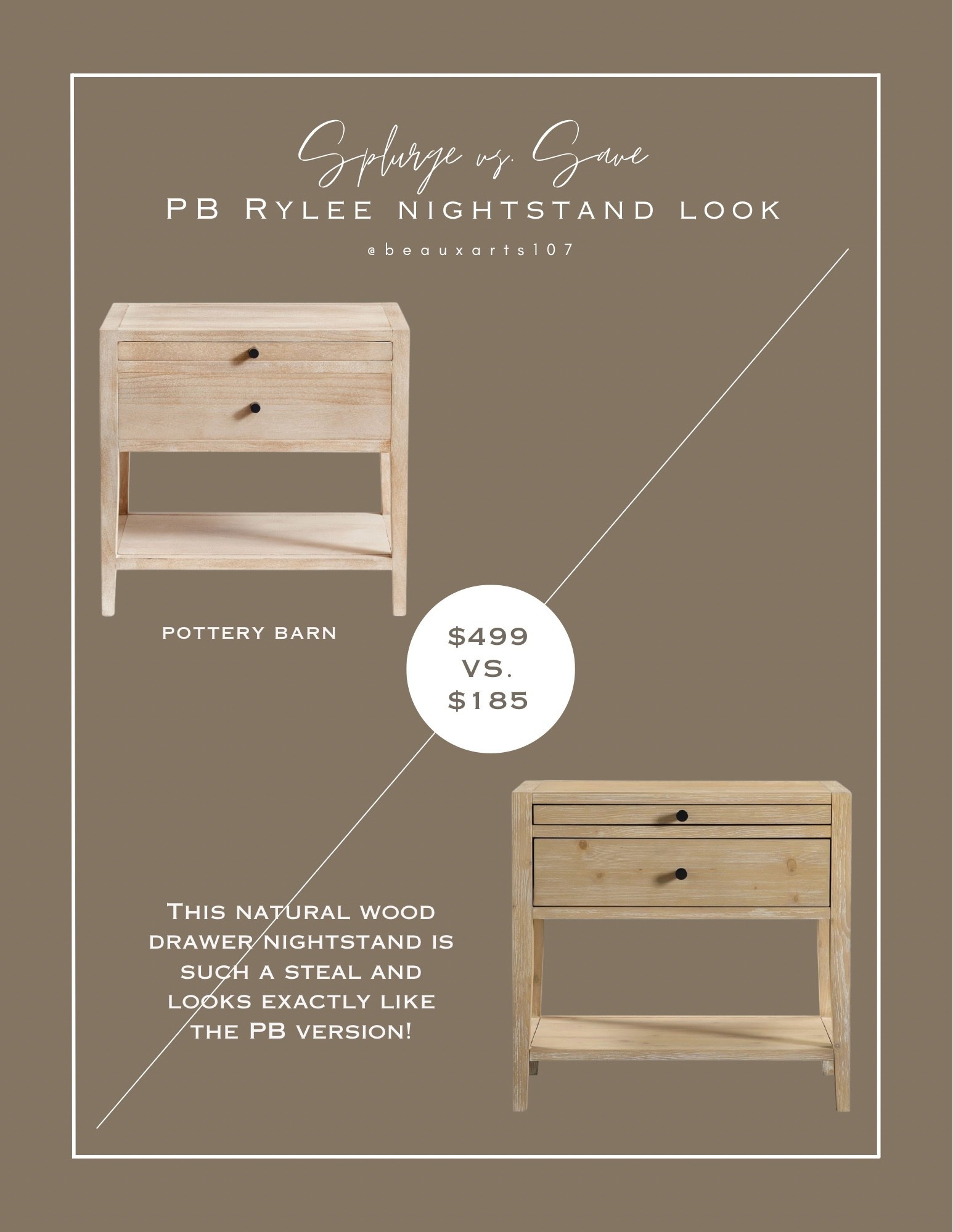 Save on this beautiful pottery barn nightstand look for less deal!

#LTKStyleTip #LTKHome #LTKSaleAlert