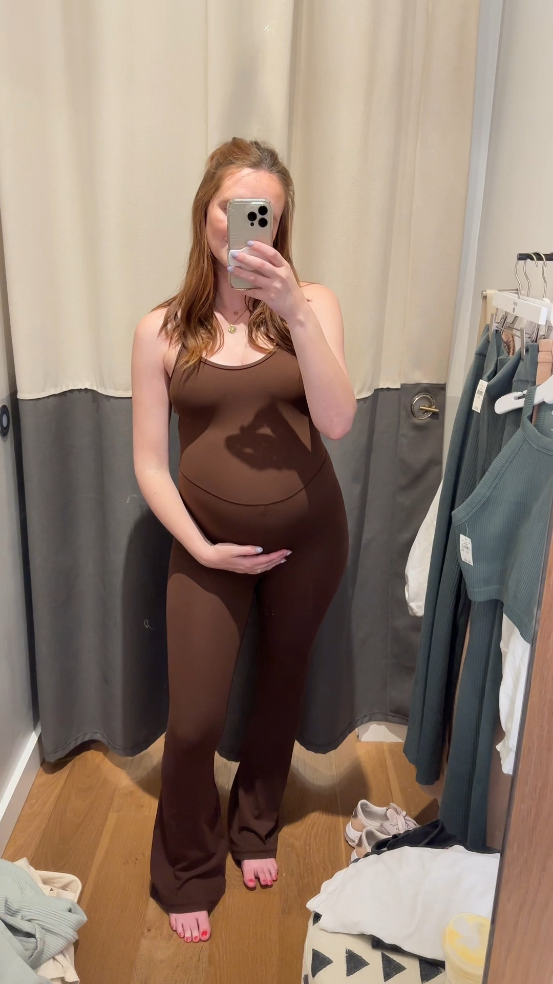 3rd trimester & Fall new arrivals in the dressing room at Aerie! Everything except for the tan sweatpants at the beginning is a size medium (tan sweats are large). 

I’m 5’6 & normally a small prepregnancy. I could have done a M or L in the pants for pregnancy. All of the tops in a M had plenty of room for my bump & would be so good postpartum!

#LTKbump #LTKSeasonal #LTKfindsunder50