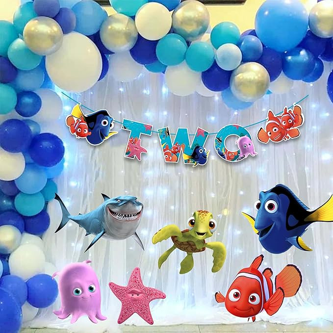 Findng Nmo Two Banner - Ocean Theme Party Decorations | Underwater Celebration Banner | Fun Clown... | Amazon (US)