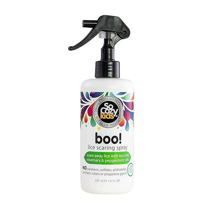 SoCozy Boo Lice Scaring Spray For Kids Hair, Clinically Proven to Repel Lice, Conditioning Spray ... | Amazon (US)