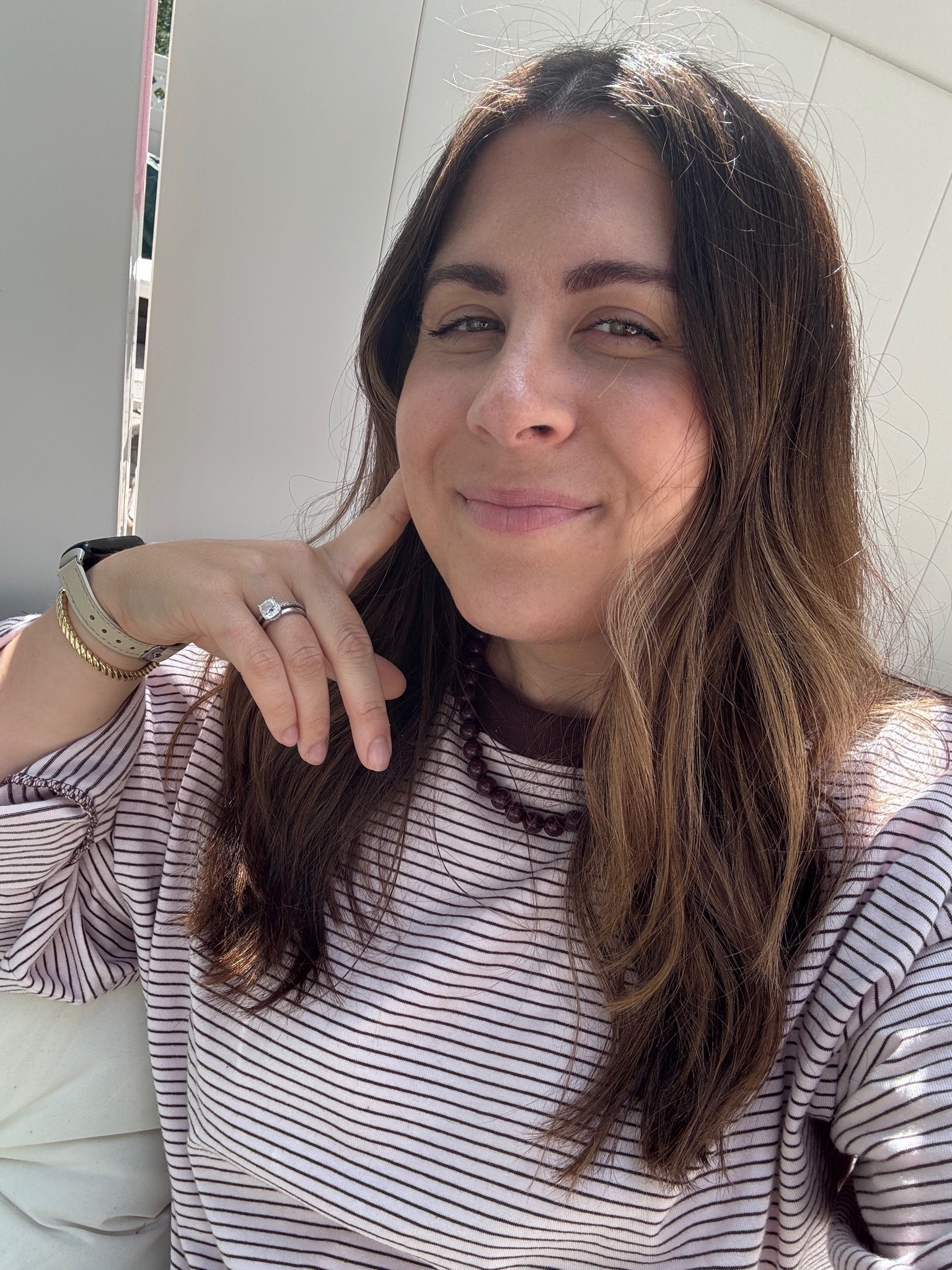 Loving this color right now transitioning into fall. A bold necklace over a comfy tee is perfect for WFH meetings.

#LTKdayinmylife #LTKmomlife #LTKgrwm