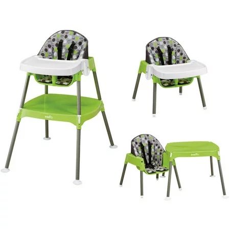 Evenflo 4-in-1 Eat & Grow Convertible High Chair, Dottie Lime | Walmart (US)