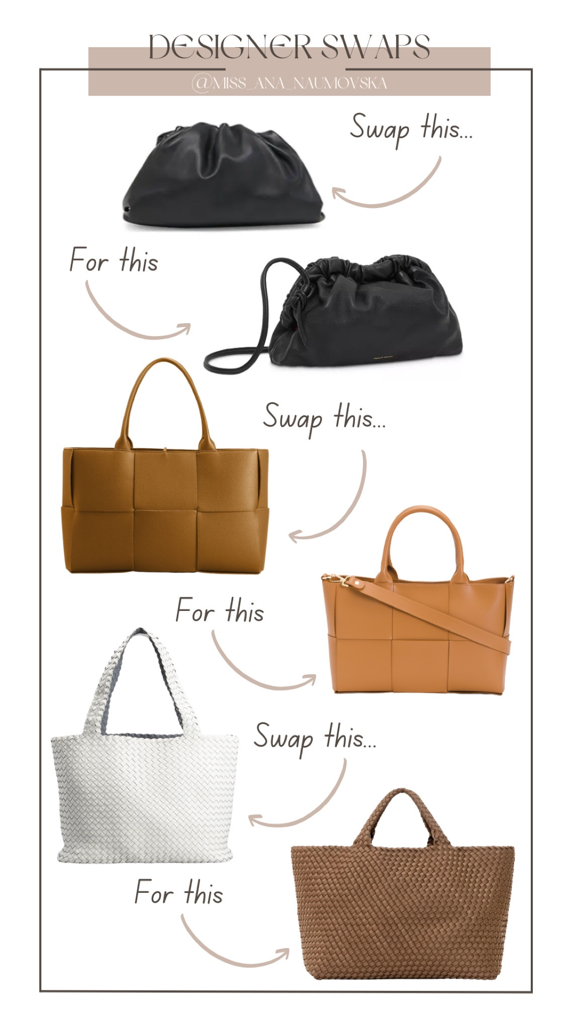 Designer swaps: Bottega Veneta edition 
#handbags #designerswap #bottegaveneta 
#LTKFind #competition

#LTKitbag #LTKstyletip #LTKsalealert