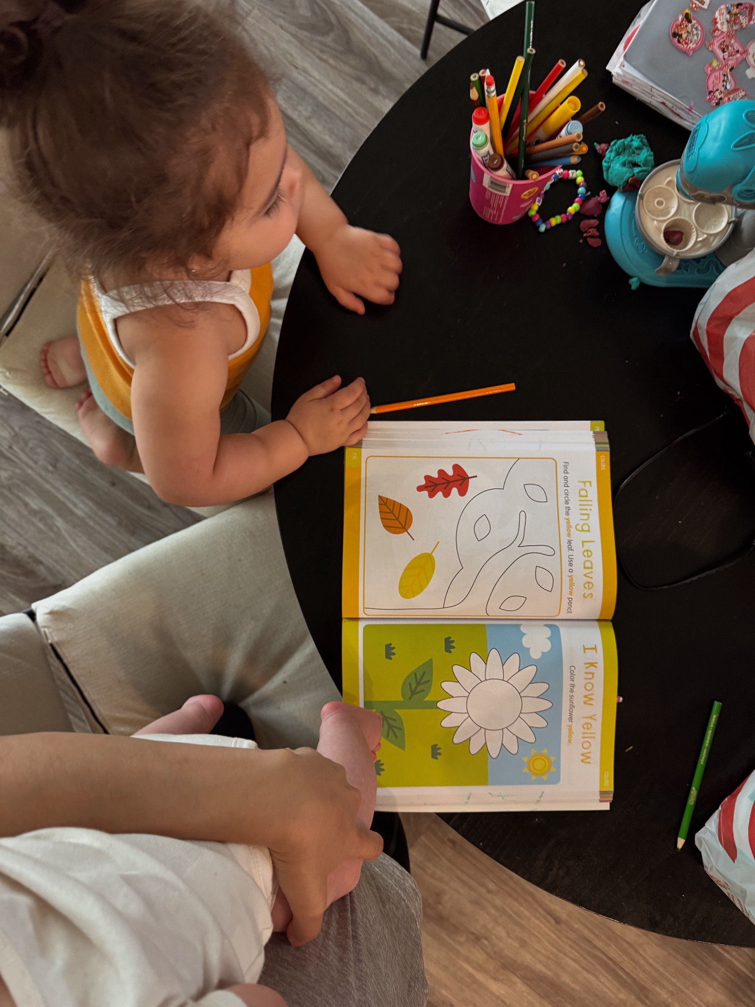 Morning activity — toddler workbook, practicing tracing letters, shapes and numbers.

#LTKFamily #LTKKids