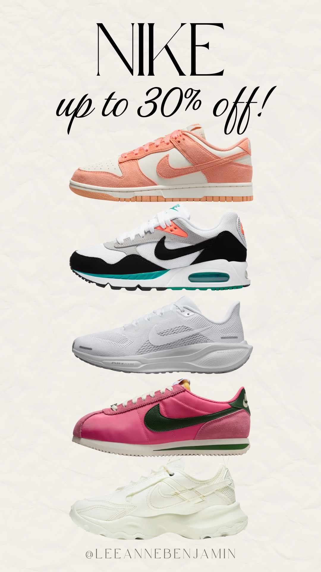 up to 30% off NIKE sneakers!  

 #LTKfitnessgoals #LTKActive #LTKSaleAlert