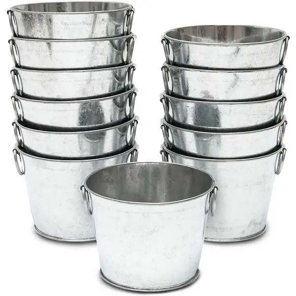 Mini Galvanized Buckets with Handles (4.5 x 3.5 in, 12 Pack) - Bed Bath & Beyond - 36002182 | Bed Bath & Beyond