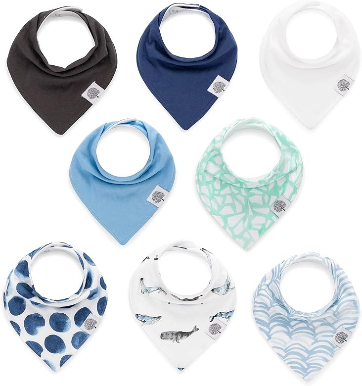 Parker Baby Bandana Drool Bibs 8 Pack Baby Bibs for Boys, Girls, Unisex - "Arctic Set" | Amazon (US)