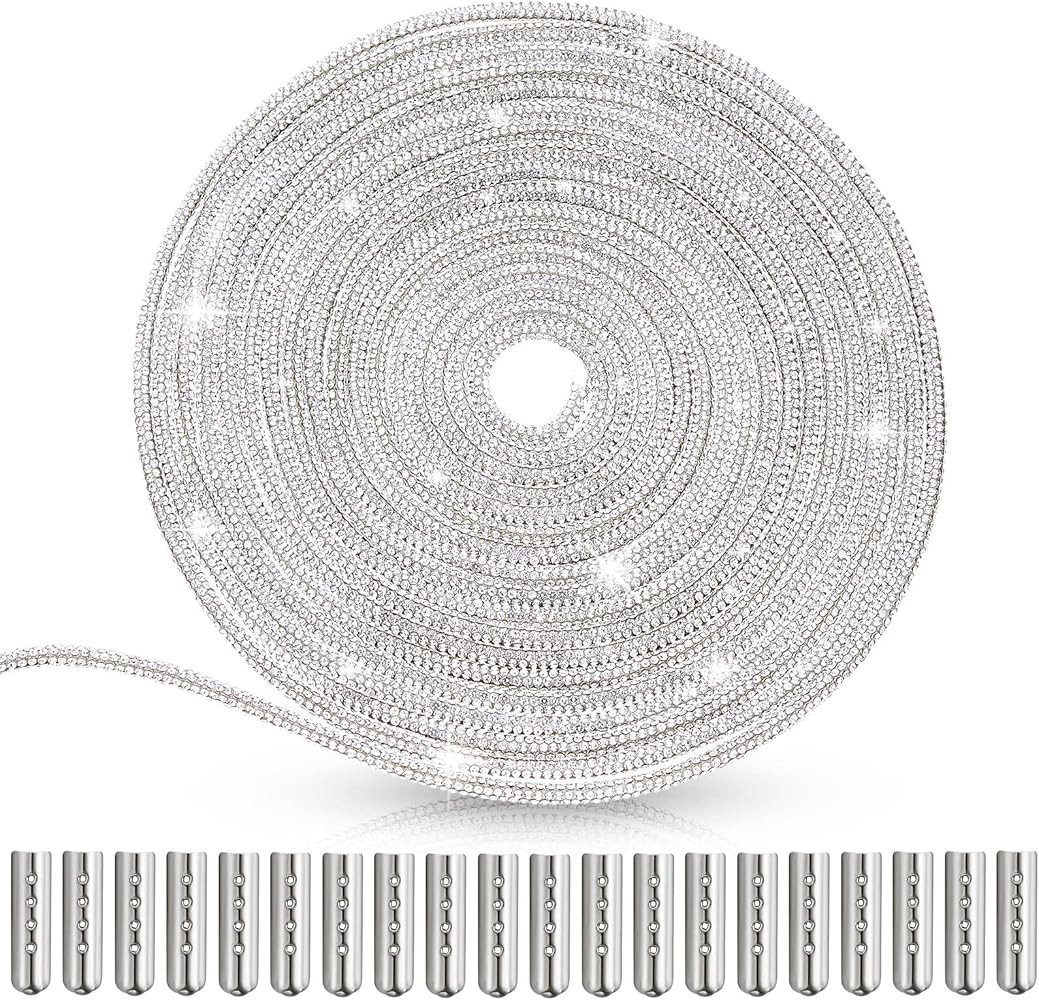 MTLEE Rhinestone Shoe Laces Bling Shoe Laces Rhinestone Diamond Hoodie String Glitter Cords for S... | Amazon (US)