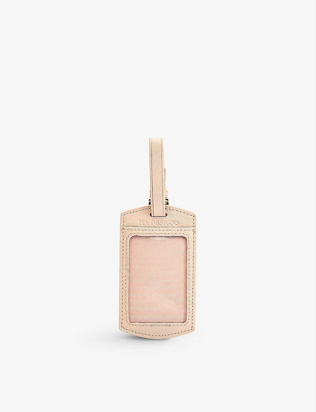 H A DESIGNS Personalised leather luggage tag | Selfridges