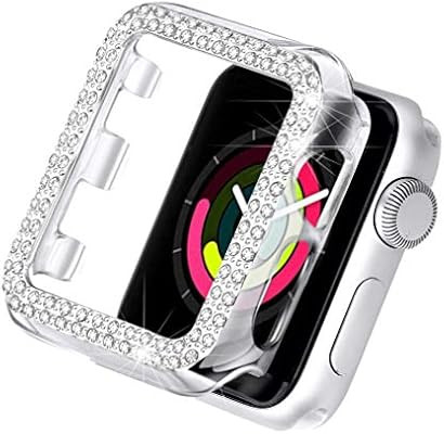 Secbolt Bling Case Compatible with Apple Watch 40mm, Full Cover Bumper Screen Protector for iWatc... | Amazon (US)