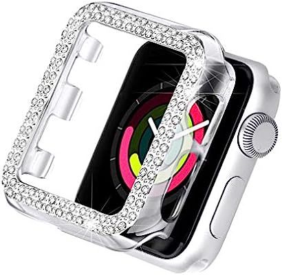 Secbolt Bling Case Compatible with Apple Watch 40mm, Full Cover Bumper Screen Protector for iWatc... | Amazon (US)