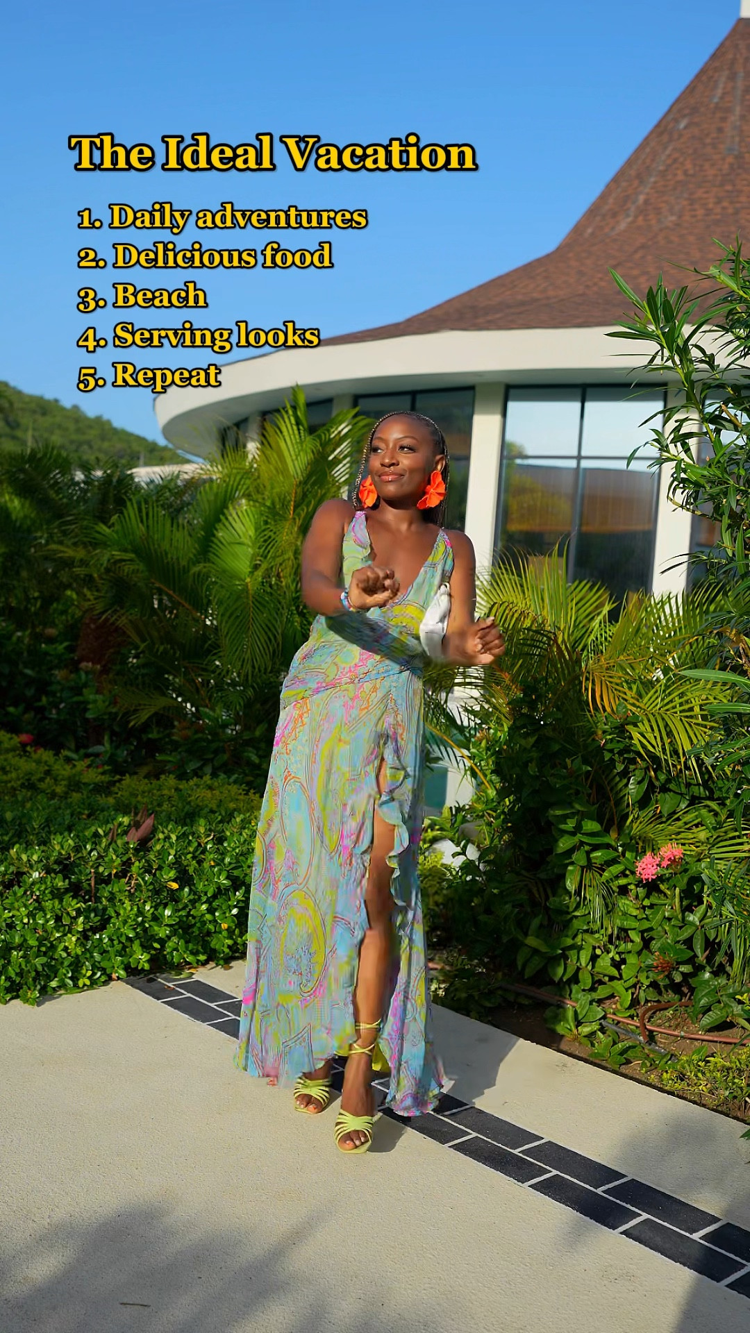 I'm just a girl 💕 Some looks for Jamaica! Top and shorts is from Zara — Size 4/Small — bikini is from Gooseberry and Dress is look #3 is from ASOS.