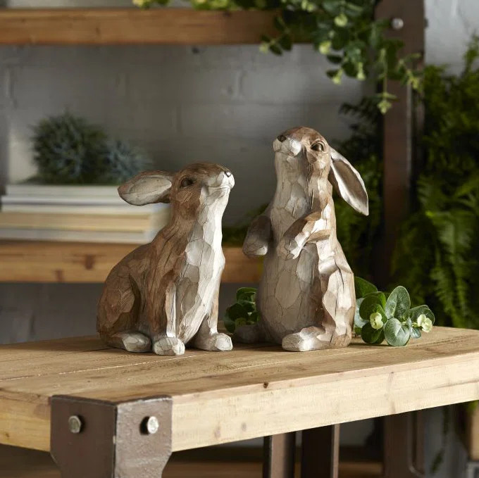Lark Manor™ Artilus Rabbit 2 Piece Figurine Set & Reviews | Wayfair | Wayfair North America