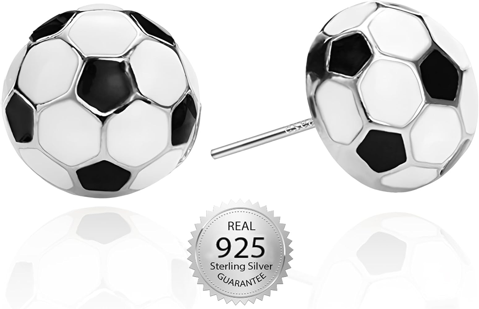 SmileBelle Sterling Silver Sports Earrings, Hypoallergenic Volleyball Earrings, Soccer, Basketbal... | Amazon (US)