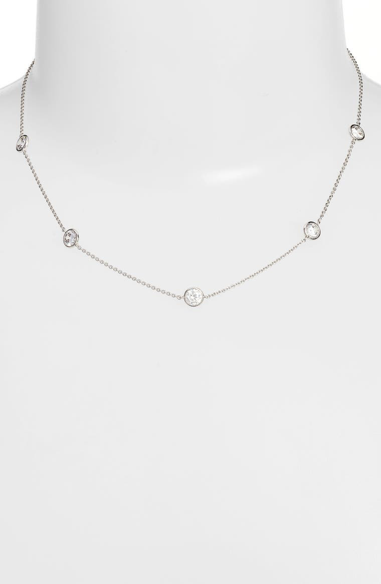 Bezel Stone Station Necklace | Nordstrom
