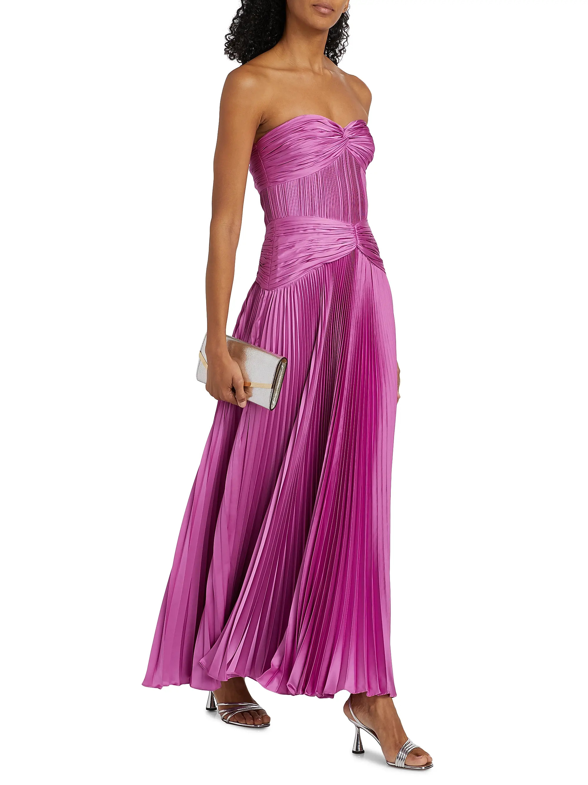 Del Pleated Strapless Gown | Saks Fifth Avenue