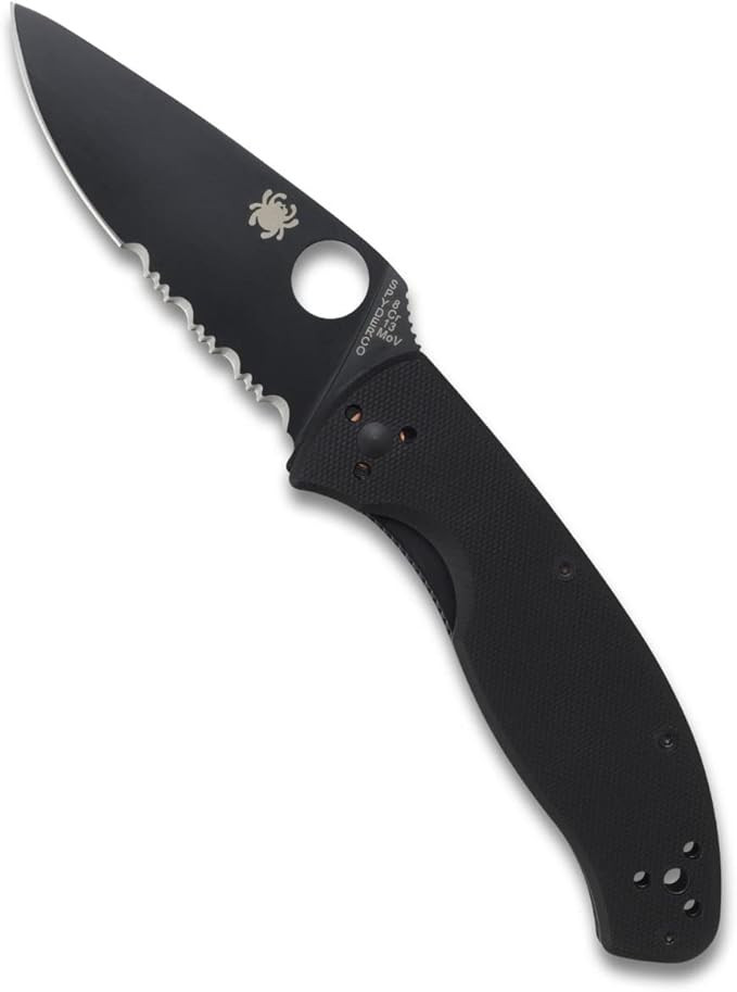 Spyderco Tenacious Folding Utility Pocket Knife with 3.39" Black Stainless Steel Blade and Durabl... | Amazon (US)