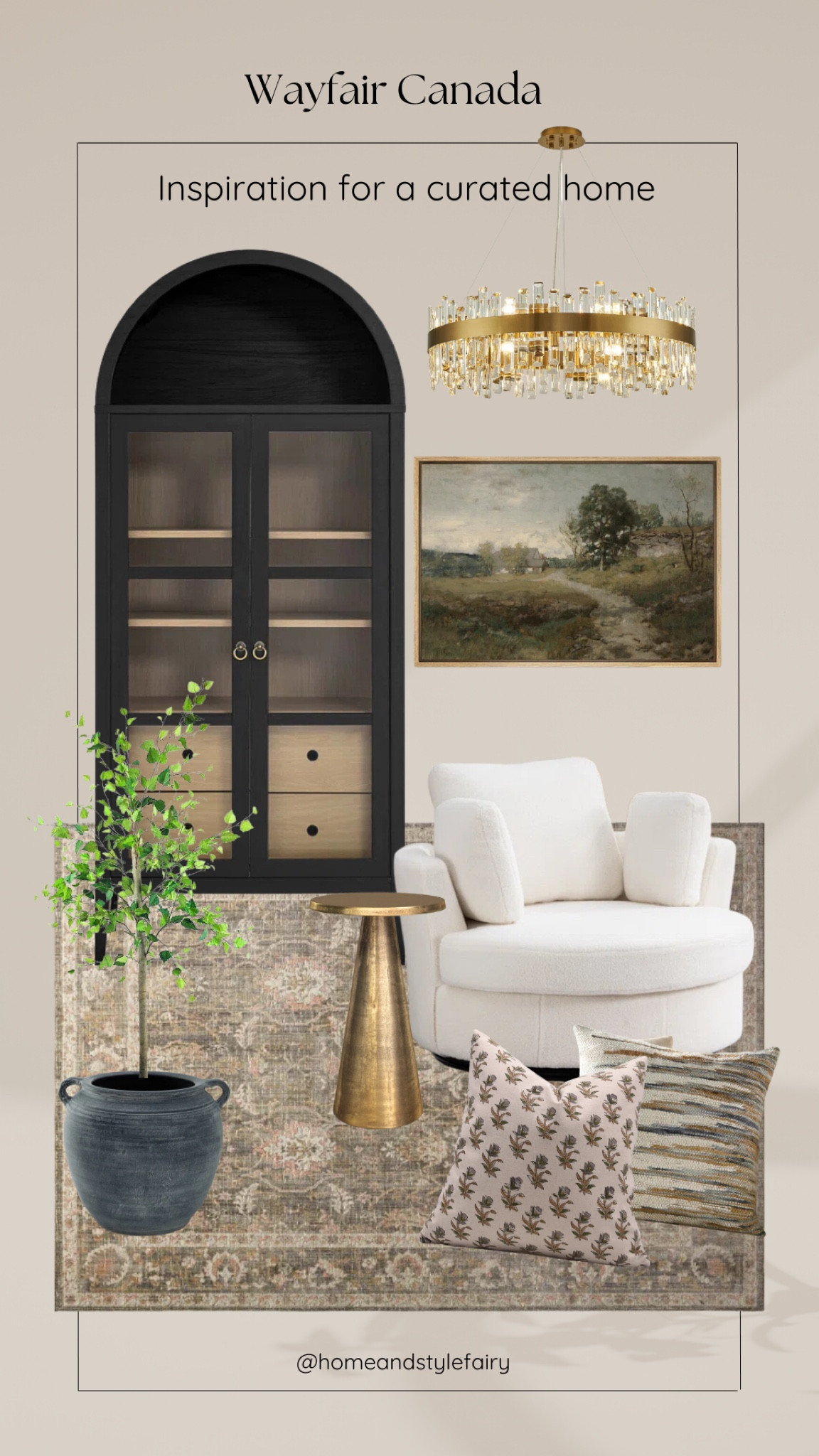 Stunning pieces l've selected to elevate your home. 

Throw pillow cover, end table, swivel barrel chair, arched cabinet, ceiling lamp, wall art, planter, faux tree 

#LTKHome #LTKSaleAlert
#homeinspo #neutralhome #neutraldecor

#LTKcanada #LTKspring #LTKsale